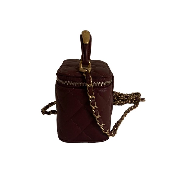 ~ Chanel Claret Red Mini Box Bag~ - Picture 2 of 5